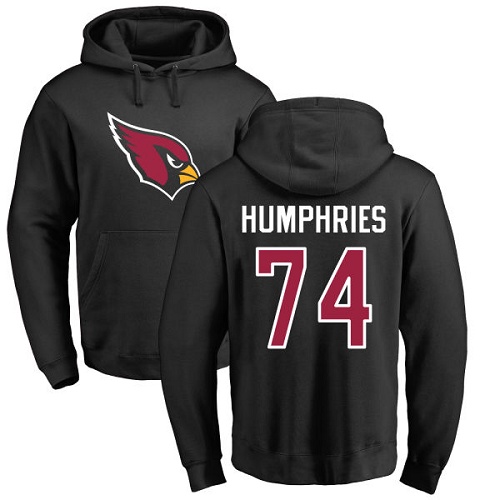 Arizona Cardinals Men Black D.J. Humphries Name And Number Logo NFL Football 74 Pullover Hoodie Sweatshirts